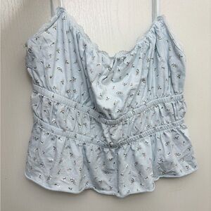 Cotton On Light Blue Floral Top